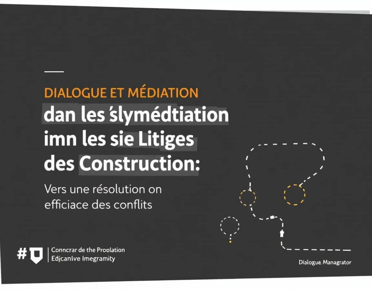 Dialogue et Médiation dans les Litiges de Construction : Vers une Résolution Efficace des Conflits